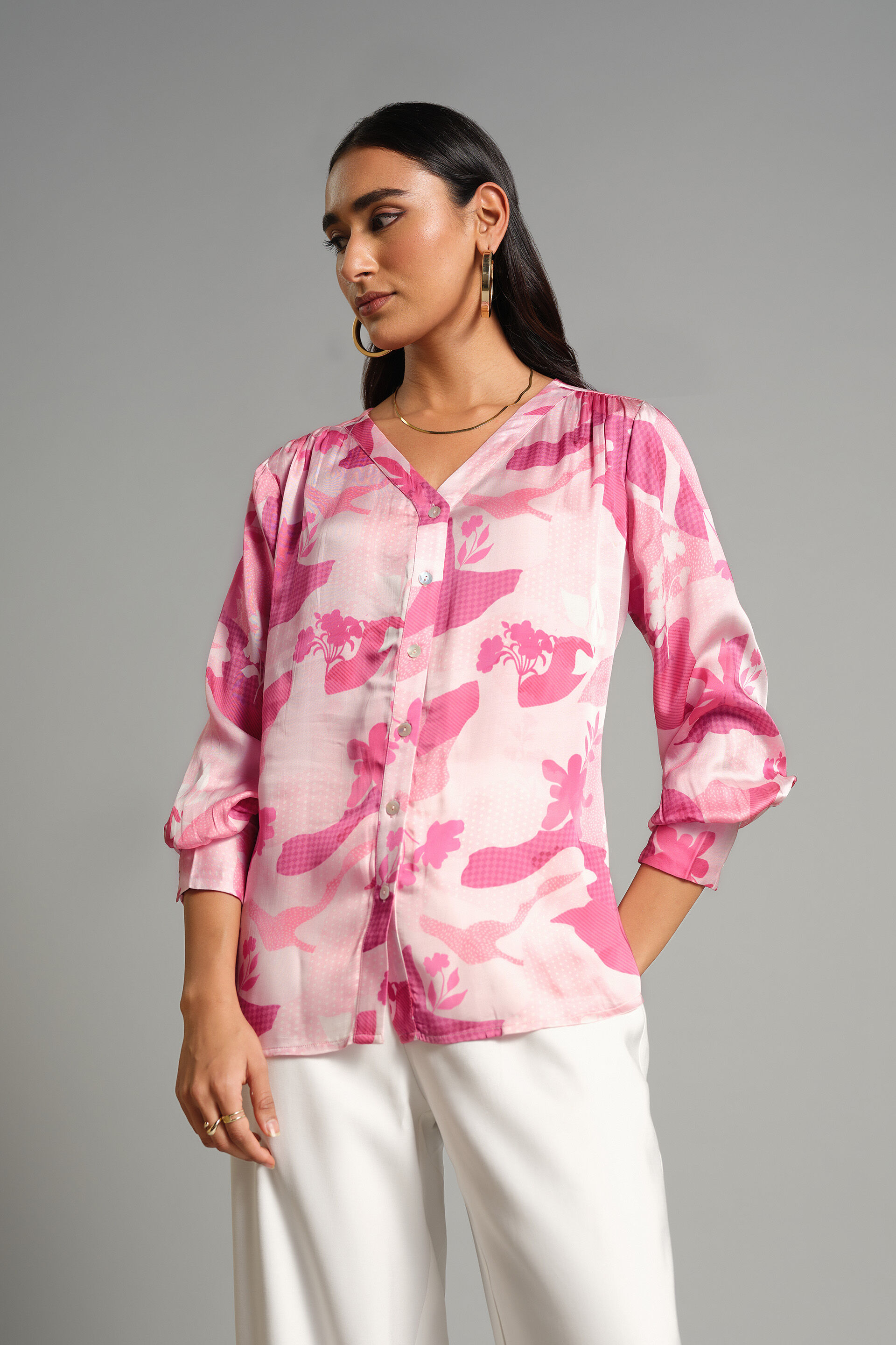 Floral Bliss Top, Pink, image 1